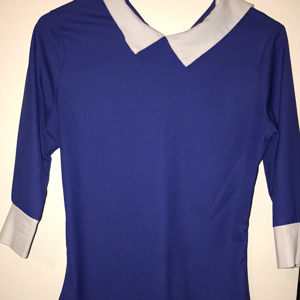 Blue collared dress